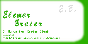elemer breier business card